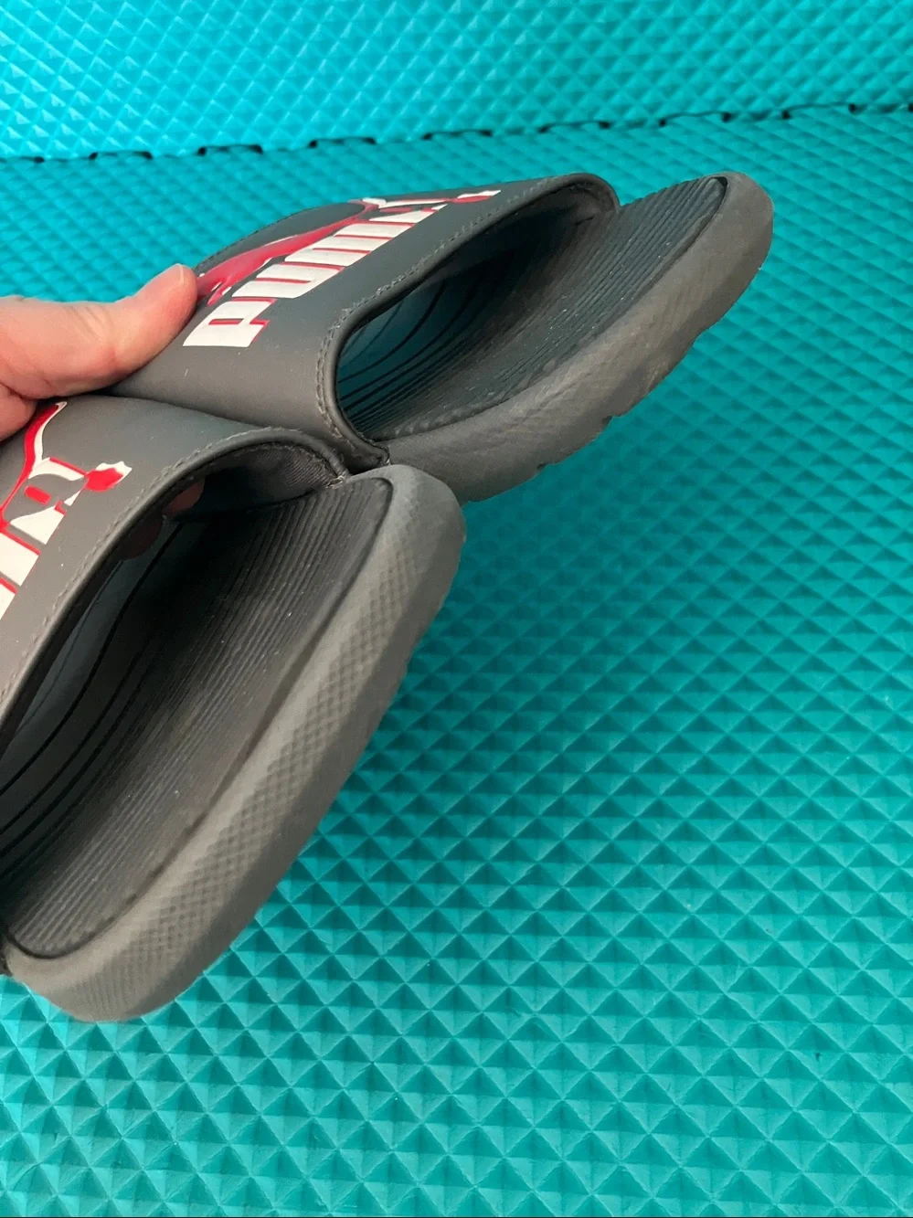 PUMA Mens Cool Cat Leap Slide Grey Sandals | 11